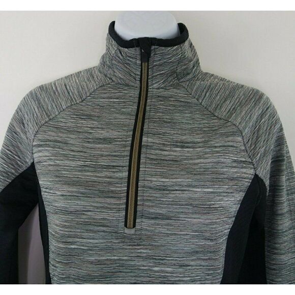 Athleta 1/2 Zip Womens Size XS Gray Black Mock Neck Sport Sweater Pullover Top - Picture 3 of 12